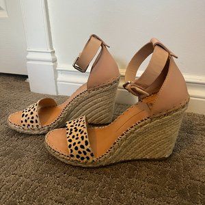 Dolce Vita Noor Leopard Calf Hair Wedges 8M
